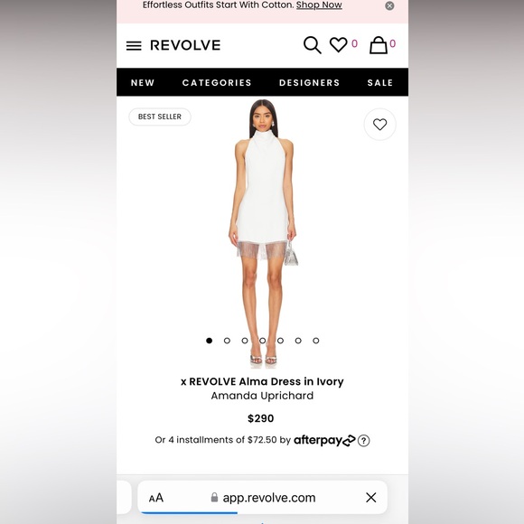 Amanda Uprichard Alma Crystal Fringe Hem Dress - Picture 2 of 10